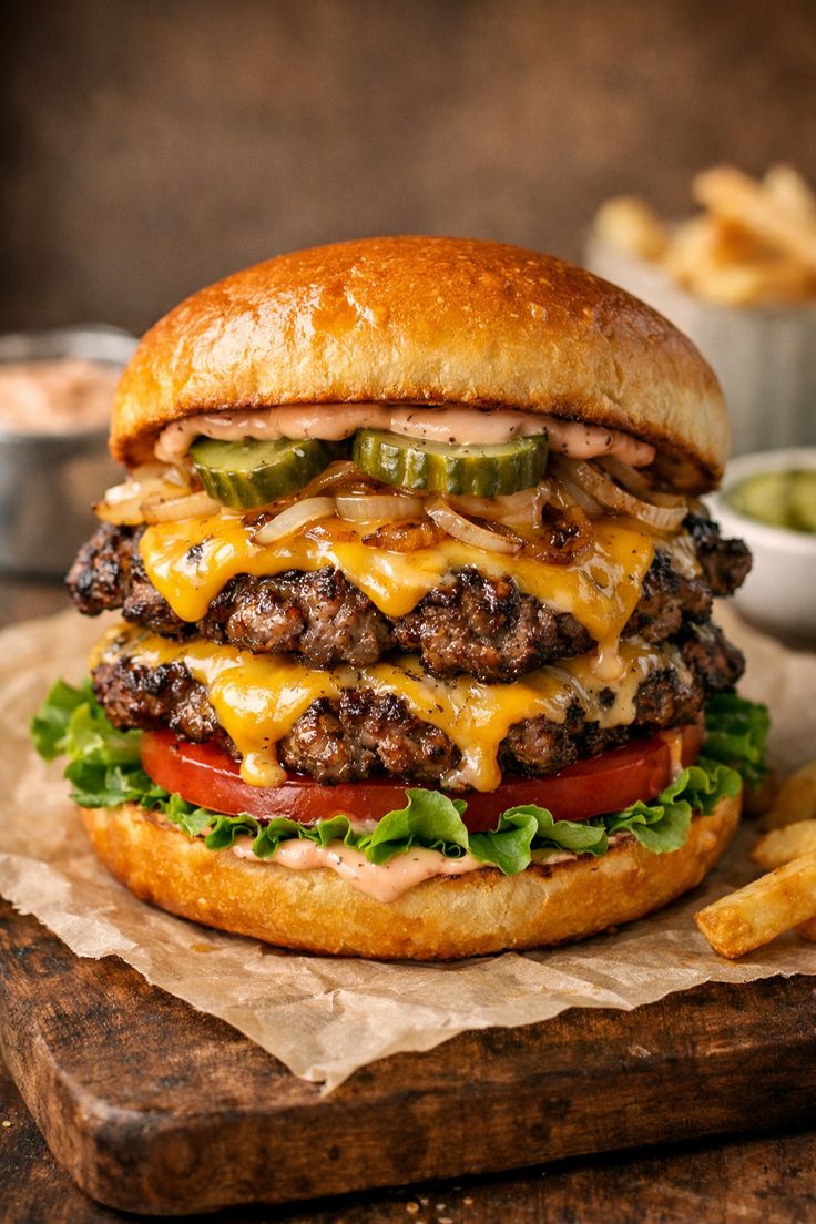 Smash burger cheddar bacon